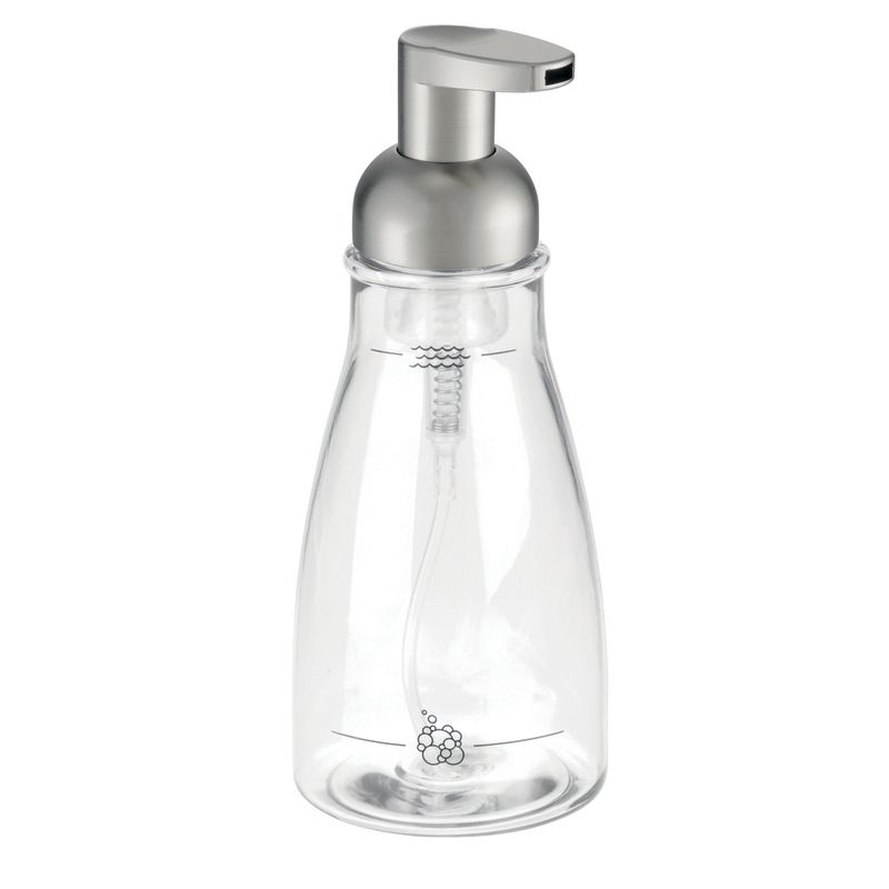 iDesign - Brushed Nickel - Plastic - Soap Dispenser - Clear