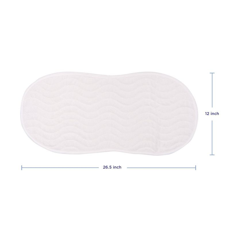 Ubbi Quilted Reusable Changing Pad Liner Covers - White