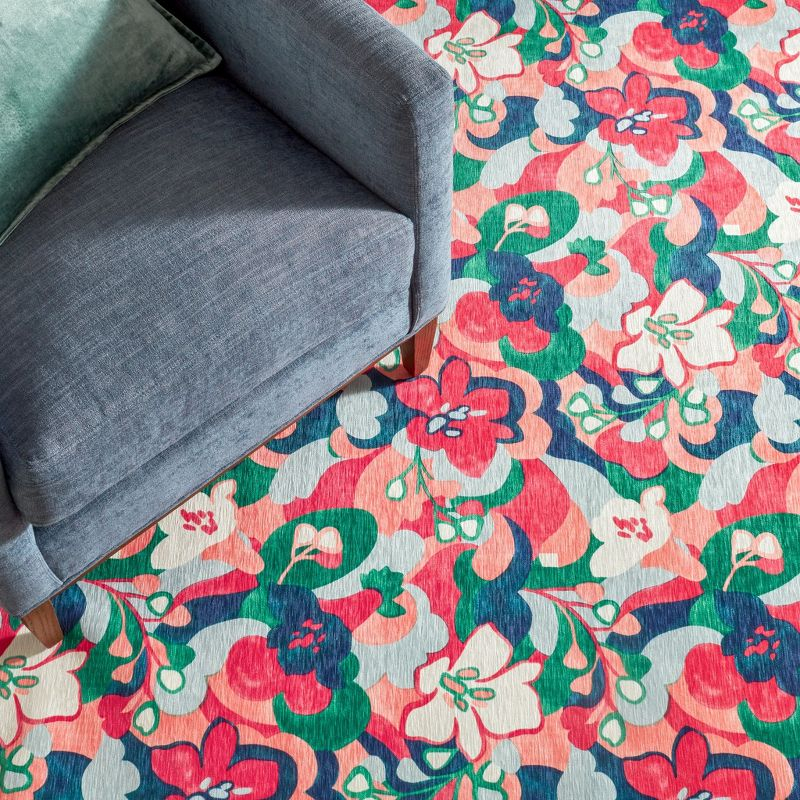 Annie Selke - Dash & Albert Dreamy Daisies Multi Machine Washable Rug, 8x10, Multi