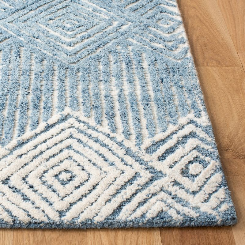 Metro MET401 Hand Tufted Area Rug - Blue/Ivory - 6'x6' - Safavieh.