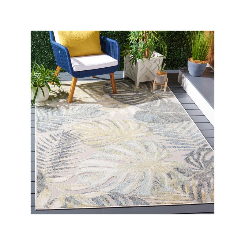 Sarasota SAR112 Power Loomed Area Rug - Light Green/Ivory - 4'5"x6'5" - Safavieh.