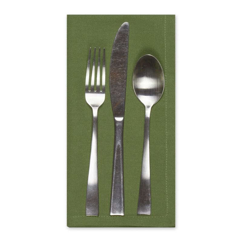 Design Imports  Solid Cotton Napkin Set 6 Piece, Antique Green, 20X20"