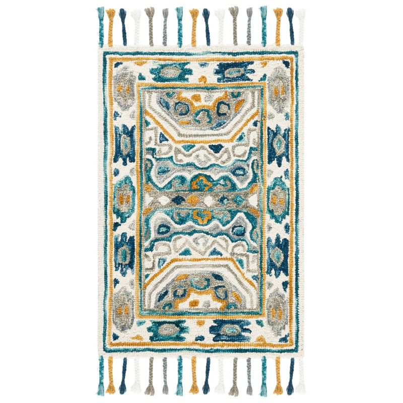 Aspen APN251 Hand Tufted Accent Rug - Ivory/Charcoal - 2' X 3' - Safavieh.