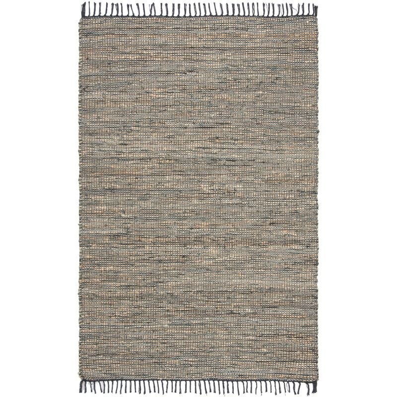 Vintage Leather VTL203 Hand Woven Area Rug - Grey - 8'x10' - Safavieh.