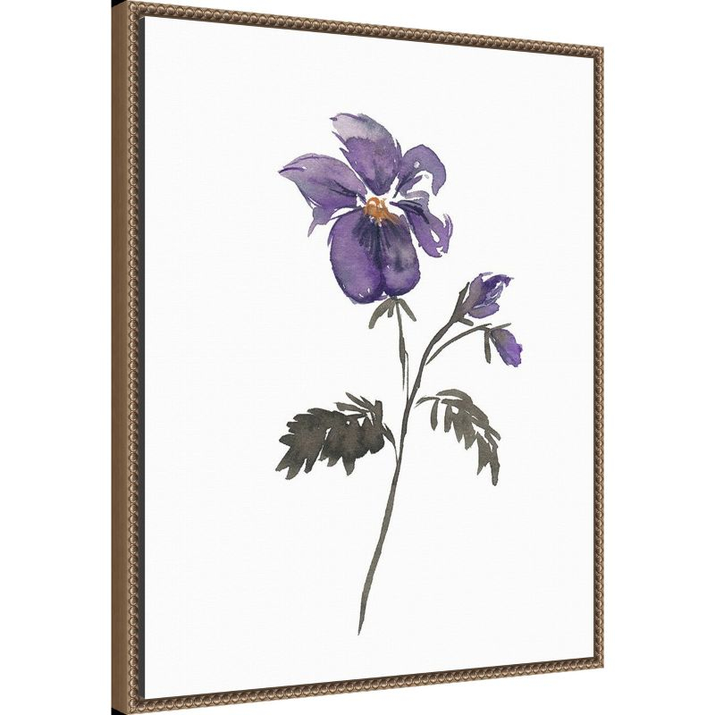 Amanti Art February Violet by Amanda Cook Canvas Wall Art Print Framed 23 x 28