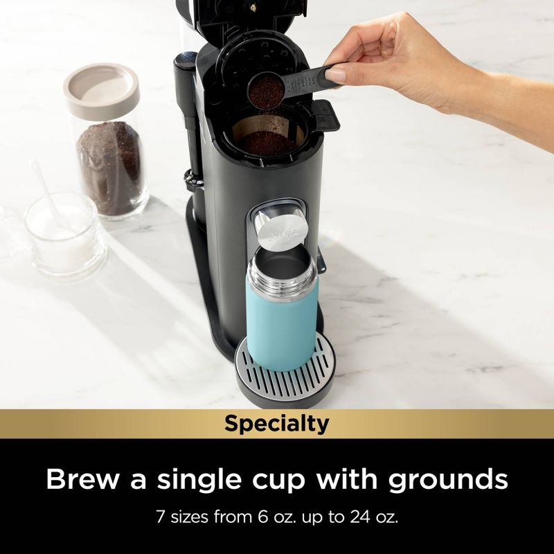 Ninja Pods & Grounds Specialty Single-Serve Coffee Maker with Integrated Milk Frother - PB051: Iced Coffee System, K-Cup Compatible