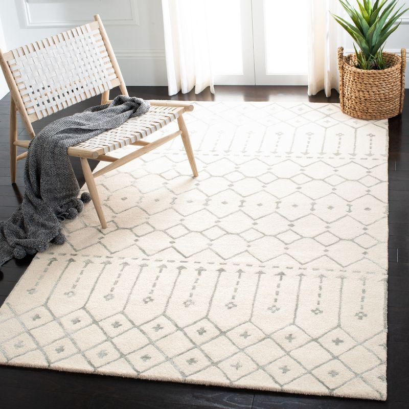 Himalaya HIM903 Handmade Area Rug - 8'x10' - Ivory/Grey - Safavieh
