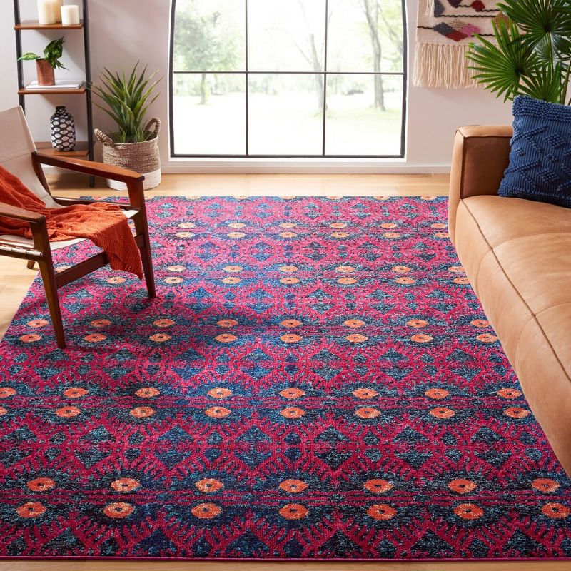 Monaco MNC213 Power Loomed Indoor Area Rug - Pink/Multi - 8'9"x11'9" - Safavieh.