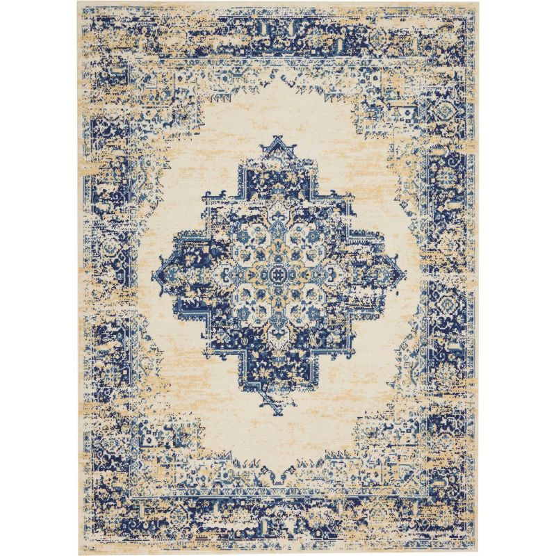Nourison Grafix GRF14 White Area Rug 5'3" x 7'3"