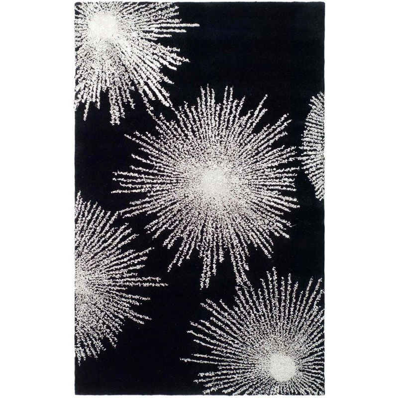 Soho SOH712 Hand Tufted Indoor Area Rug - Black/White - 6'x9' - Safavieh.
