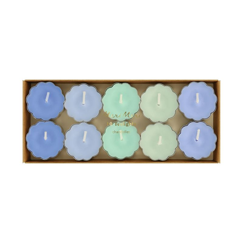 Meri Meri Blue & Green Tealight Candles (Pack of 10)