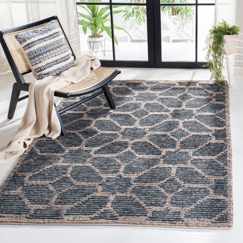 Natural Fiber NF218 Hand Woven Area Rug - Beige/Charcoal - 5'x8' - Safavieh.