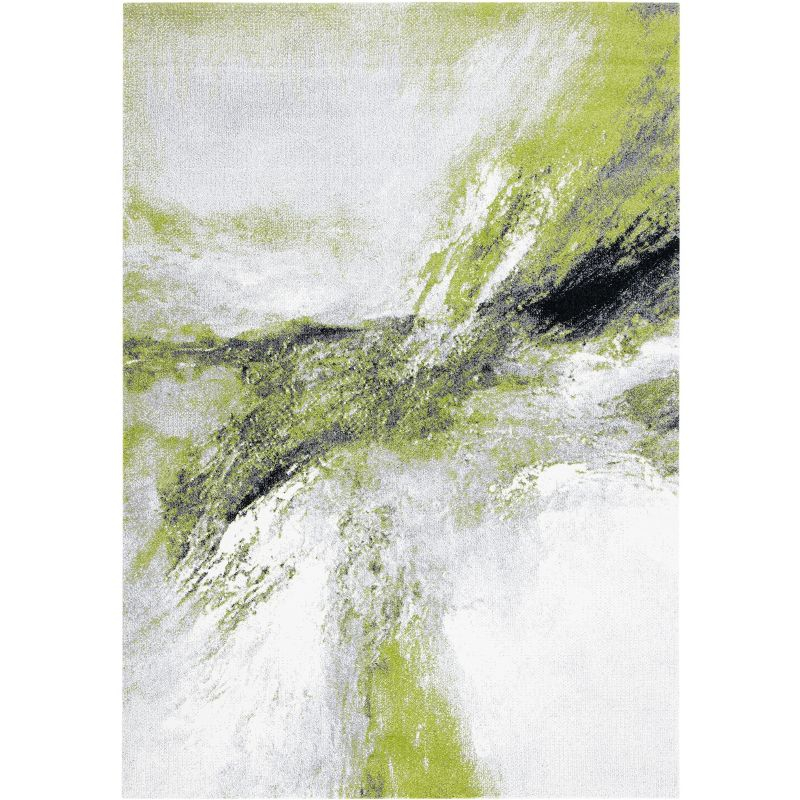 Galaxy GAL117 Power Loomed Indoor Area Rug - Grey/Green - 5'3"x7'6" - Safavieh