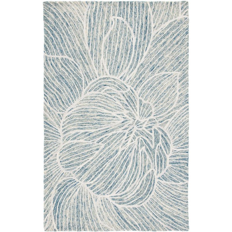 Metro MET451 Hand Tufted Indoor Area Rug - Blue/Ivory - 4'x6' - Safavieh