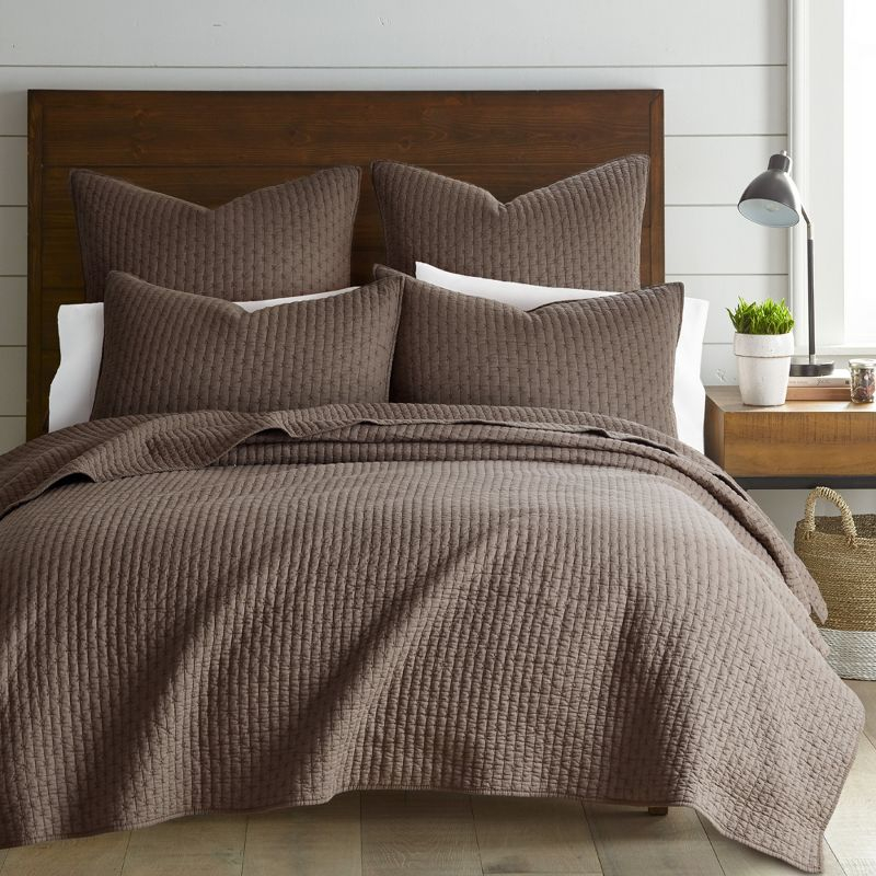 Cross Stitch Cocoa Full/Queen Quilt Set - Levtex Home