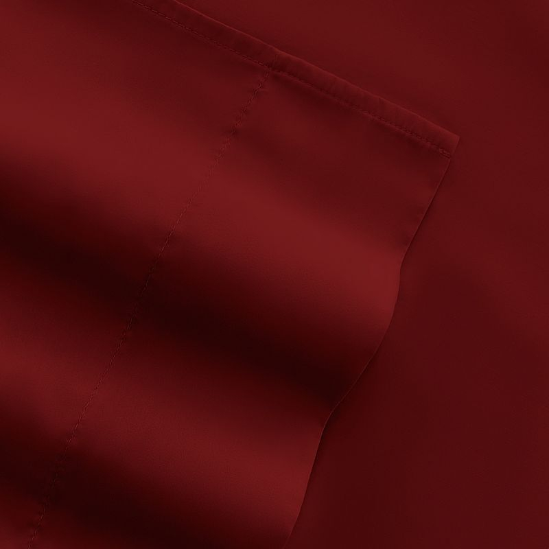 Solid 6 Piece Sheet Set - Ultra Soft - Becky Cameron (Extra Pillow Cases!), Burgundy, King