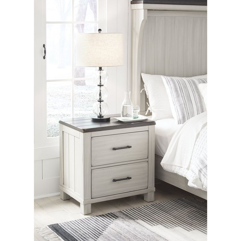 Signature Design by Ashley Darborn 2 Drawer Nightstand, Gray & Brown