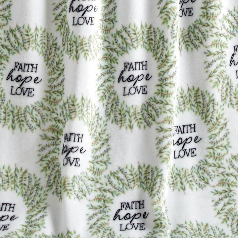 Plazatex Faith Hope And Love Micro plush Decorative All Season Multi Color 50" X 70" Throw Blanket