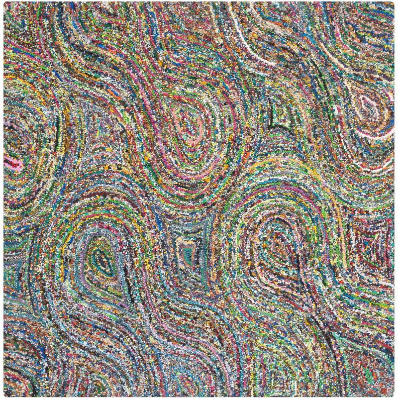 Nantucket NAN517 Hand Tufted Area Rug - Multi - 4'x4' - Safavieh.