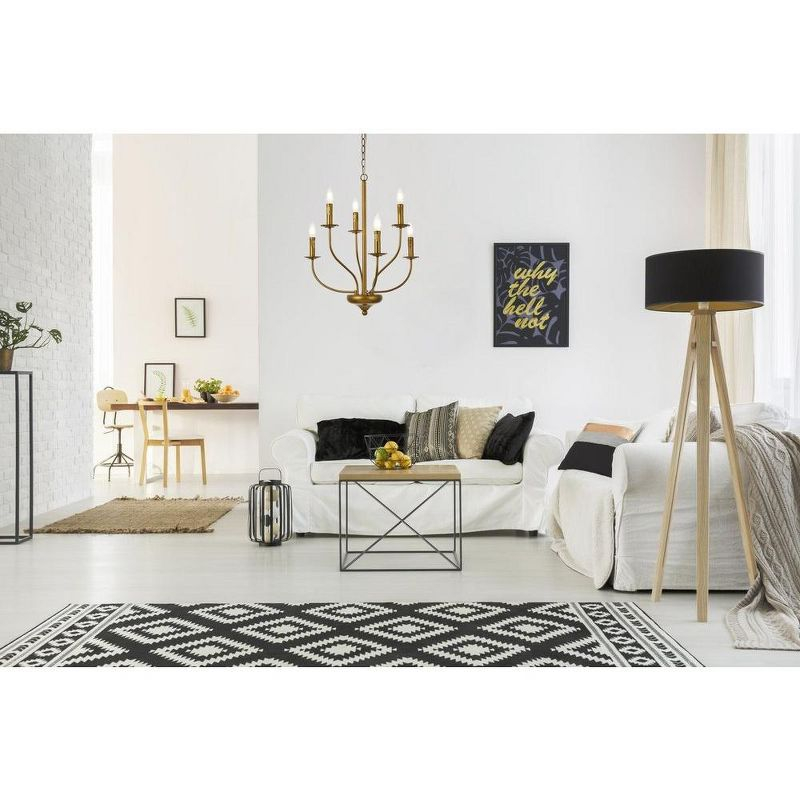 Elegant Lighting Westley 6 lights pendant in brass