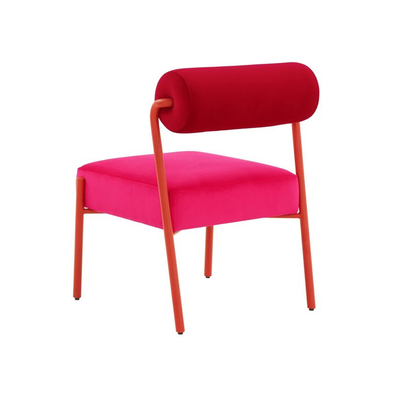 Jolene Velvet Accent Chair Pink 20.8"W x 24.3"D x 29"H