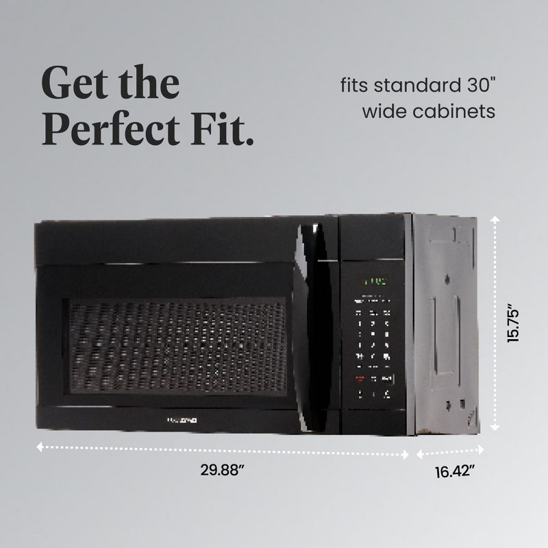 Farberware FMR17BLK 1.7 Cu. Ft. OTR Microwave, 1000W with Smart Sensor Cooking, Black
