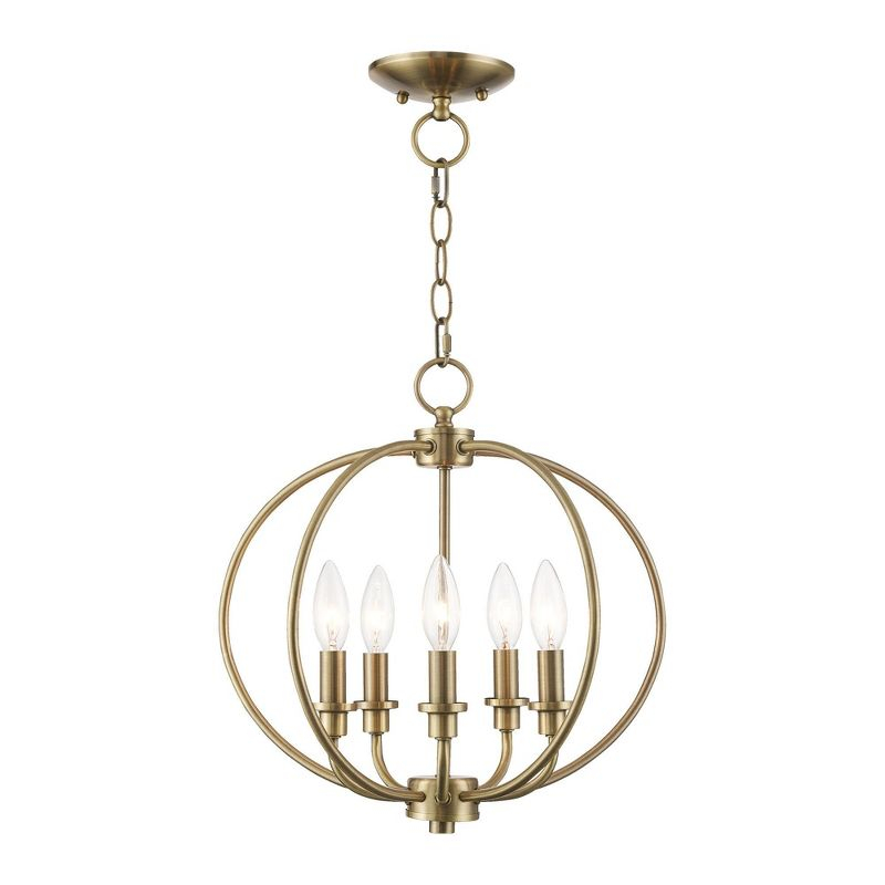 Livex Lighting Milania 5 - Light Chandelier in  Antique Brass