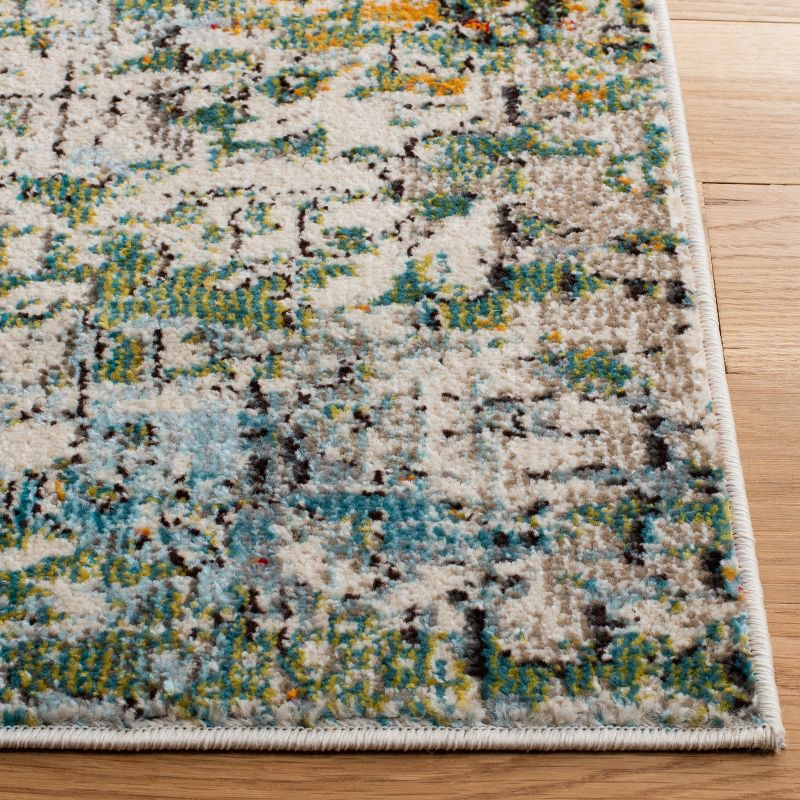 Madison MAD460 Power Loomed Indoor Area Rug - Green/Turquoise - 4'x4' - Safavieh