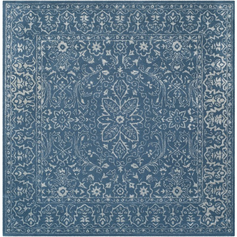 Glamour GLM516 Hand Tufted Area Rug - Grey/Blue - 6'x6' - Safavieh.