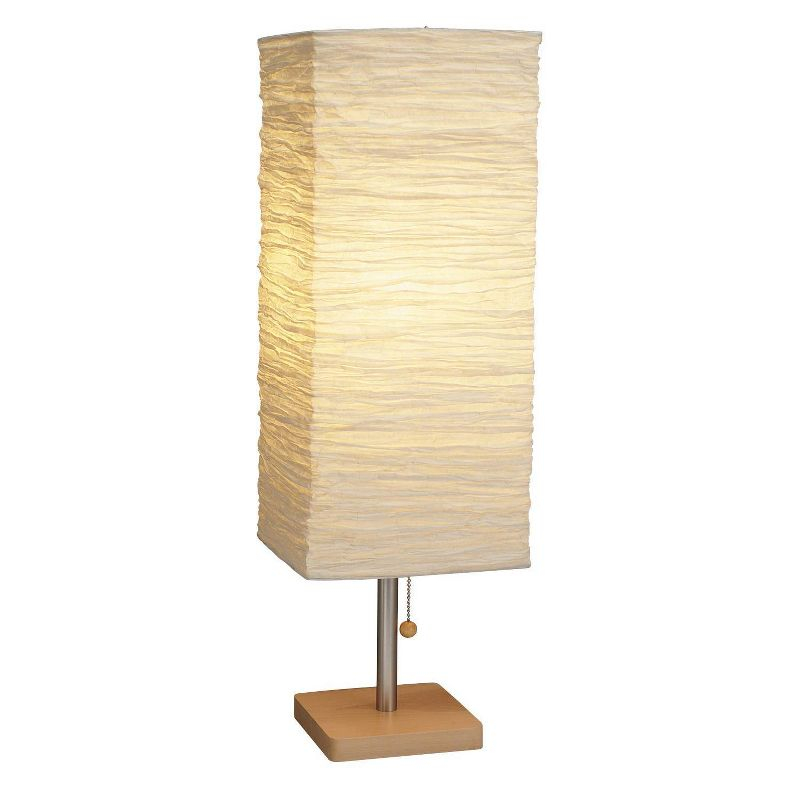 Dune Table Lamp Natural - Adesso: Modern Lighting, ETL Listed, Pull Chain, Wood &amp; Metal