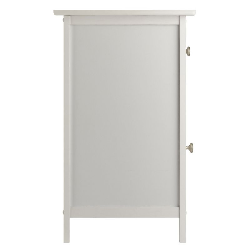 Eugene Nightstand - White - Winsome: Wood Composite Bedside Cabinet with Storage Drawer & Shelf