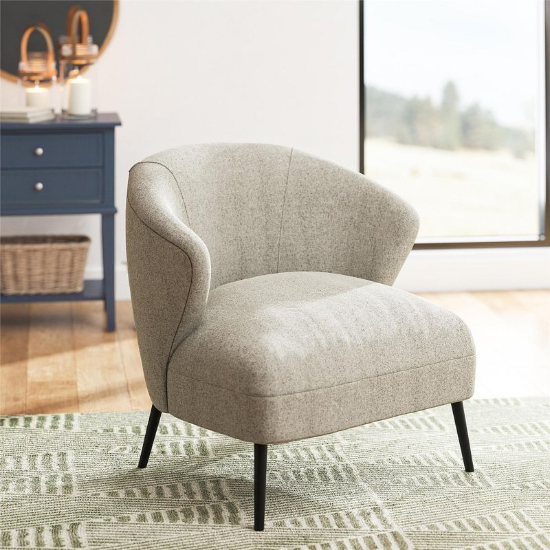 DHP Alice Upholstered Accent Chair, Tan Looped Yarn