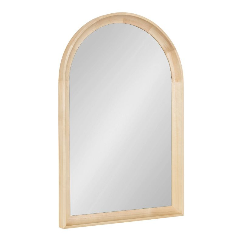 20"x30" Hatherleigh Arch Wood Wall Mirror Natural: Durable, Light Finish - Kate & Laurel All Things Decor