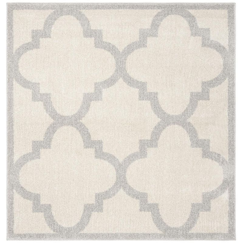 Amherst AMT423 Power Loomed Indoor Area Rug - Beige/Light Grey - 5'x5' - Safavieh