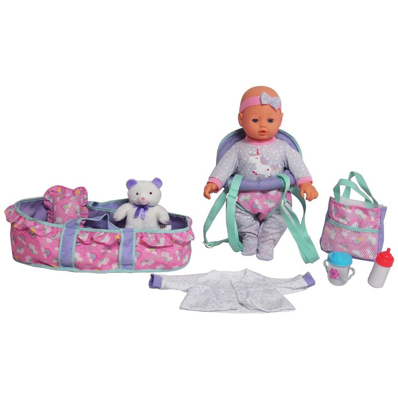 Dream Collection: 16" Baby Doll Traveling Set in Blue
