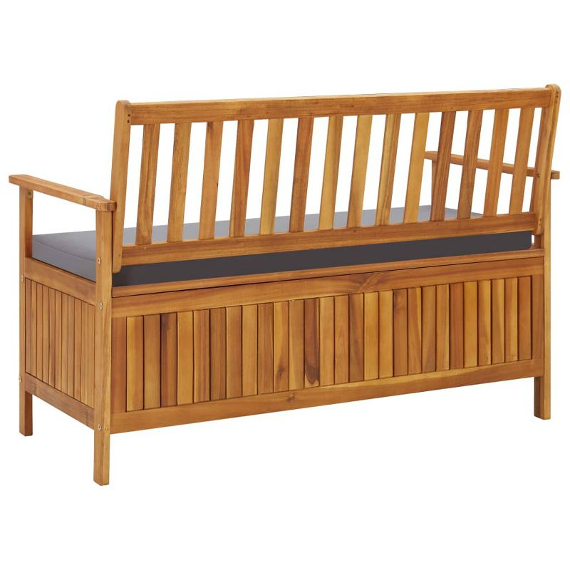 vidaXL Patio Storage Bench 47.2" Solid Acacia Wood