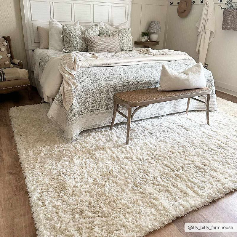 Hauteloom Rectangle Area Rug  Cream