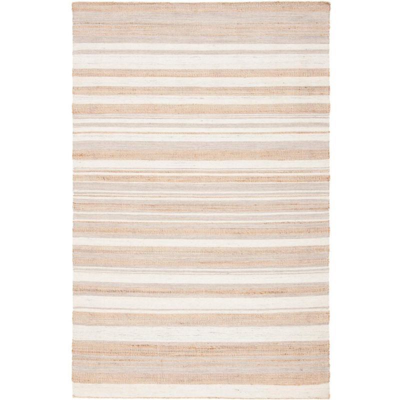 Highland Dunes Grice Hand Woven 50% Jute, 50% Wool Striped Rug