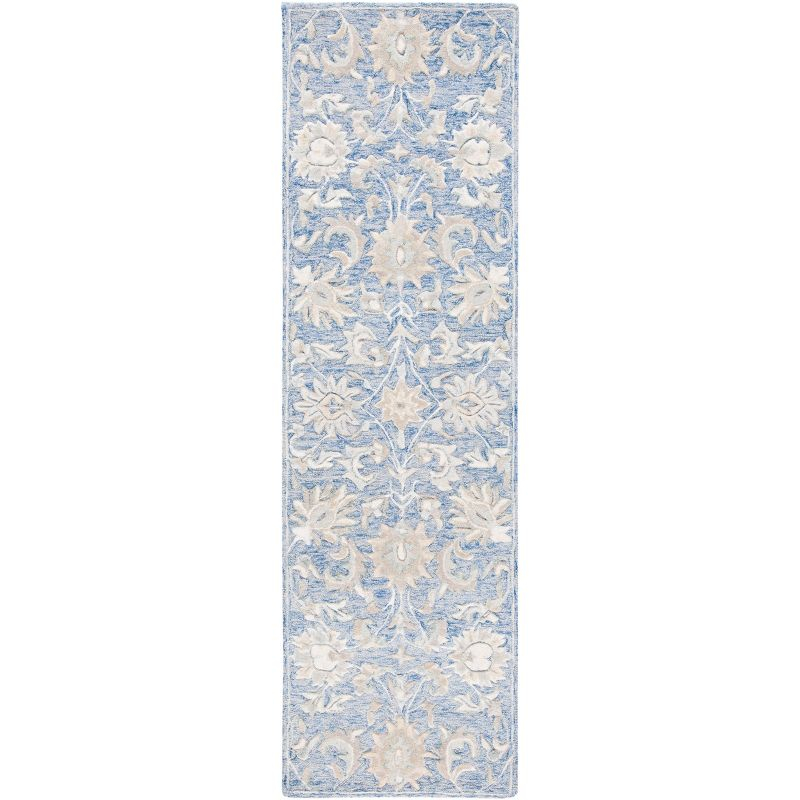 Glamour GLM624 Hand Tufted Indoor Runner - Blue/Beige - 2'3"x8' - Safavieh