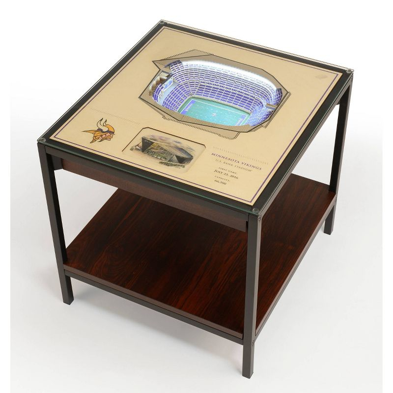 NFL Minnesota Vikings 25-Layer StadiumViews Lighted End Table