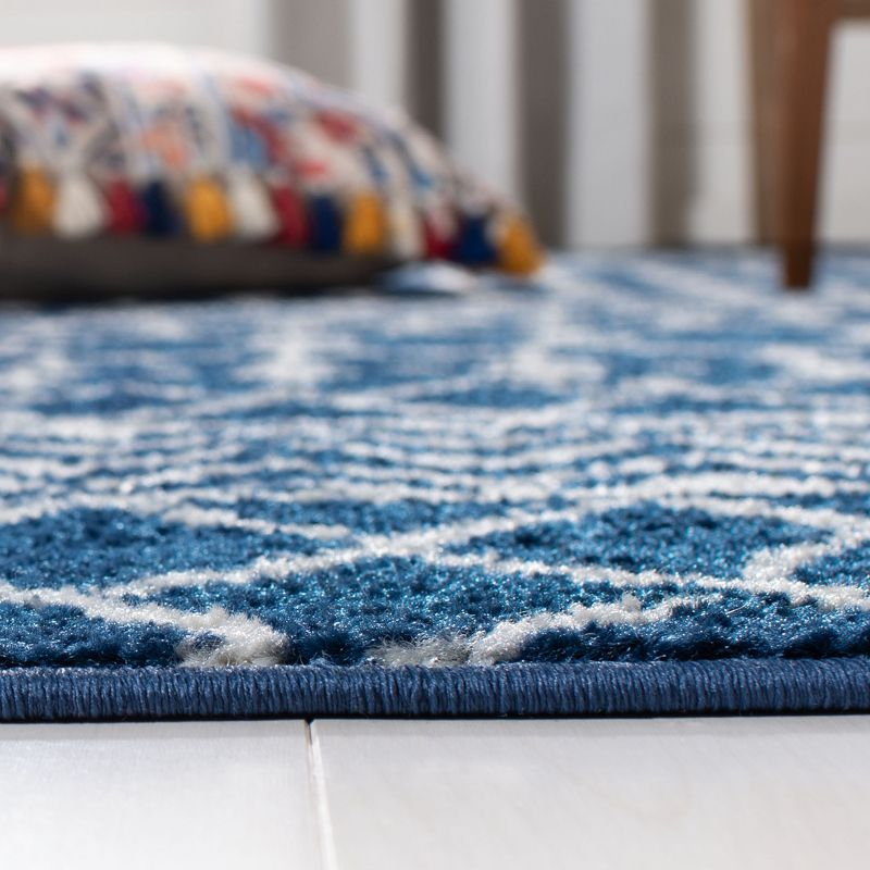 Tulum TUL270 Power Loomed Indoor Area Rug - Navy/Ivory - 5'x5' - Safavieh