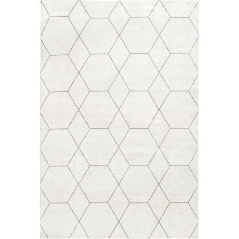 Nuloom Veronica Geometric 9x12 Indoor Area Rug for Living Room Bedroom Dining Room Kitchen, Beige/Ivory