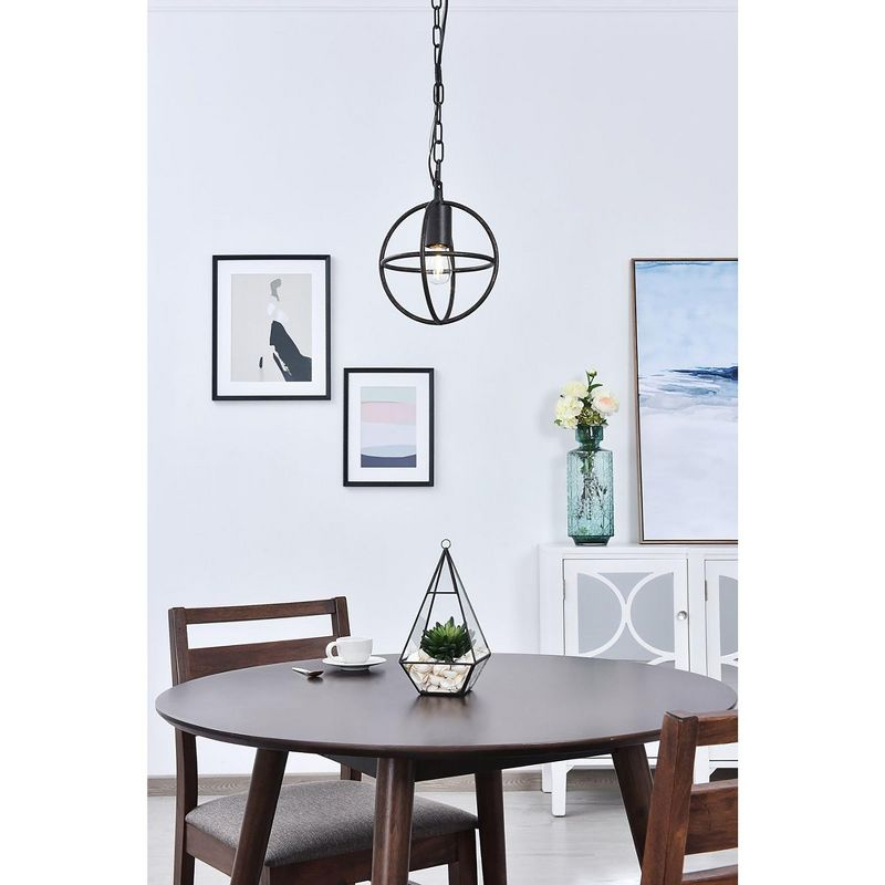 Elegant Lighting Octavia 1 light dark brown Pendant