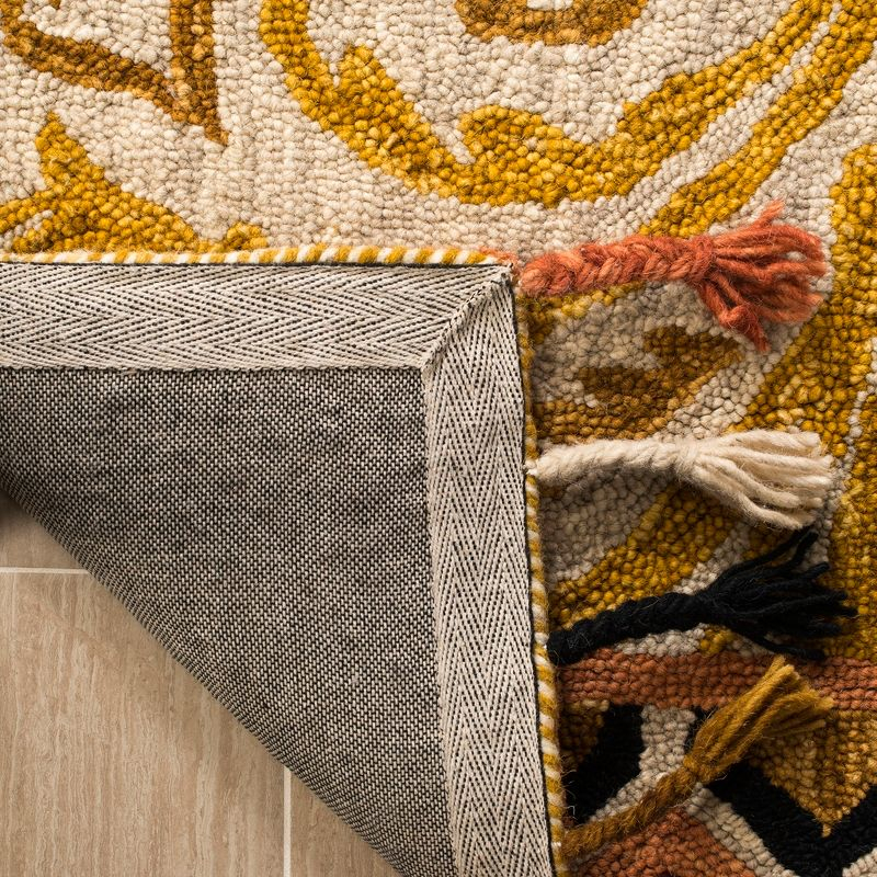 Suzani SZN203 Hand Hooked Indoor Accent Rug - Rust/Gold - 3'x5' - Safavieh.
