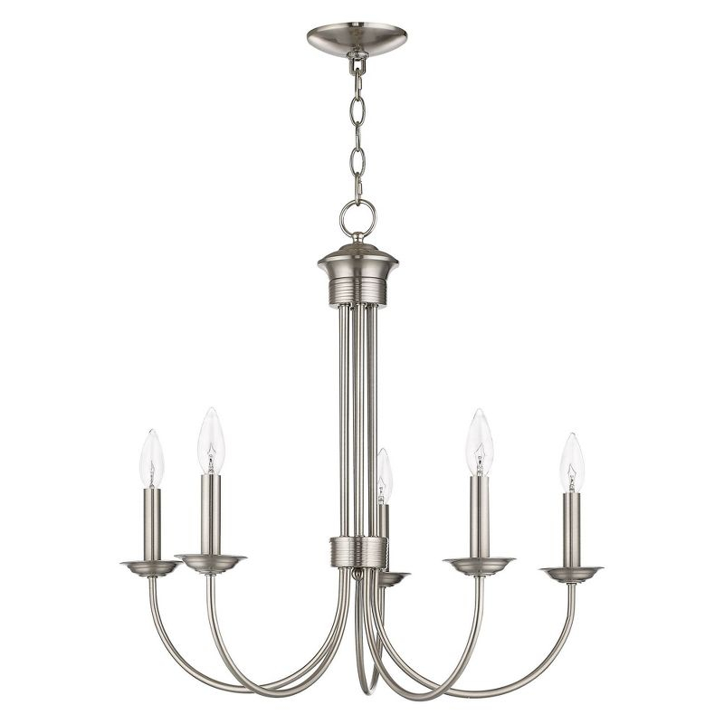Livex Lighting Estate 5 - Light Chandelier in  Brushed Nickel