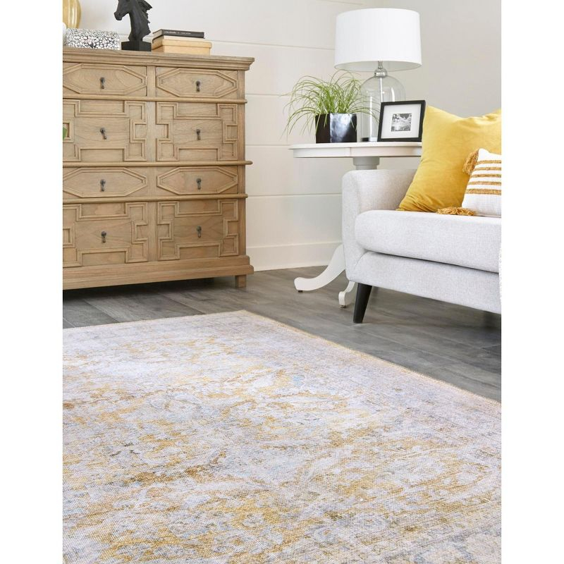Unique Loom 3' 6 x 5' 6 Thaddeus Timeless Yellow Rectangle Area Rug