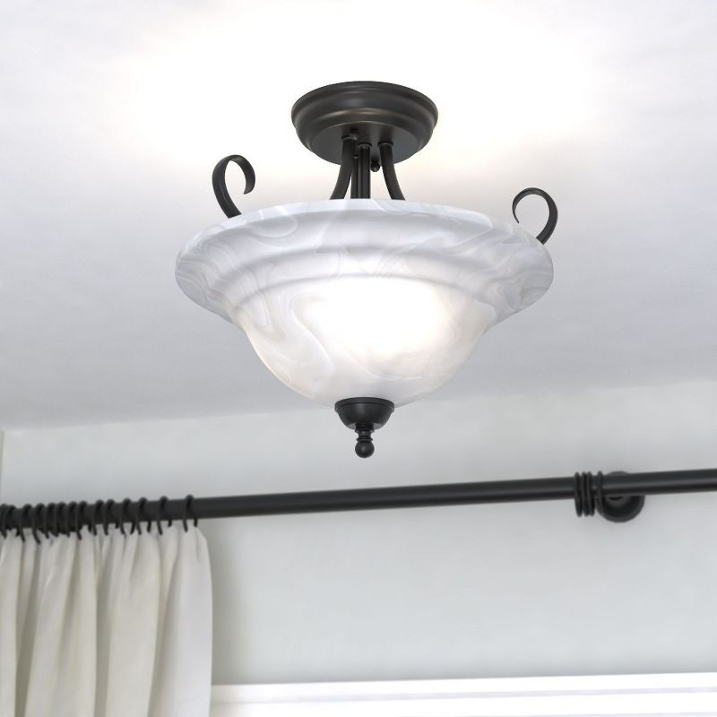 Vaxcel Babylon 3 - Light Flush Mount in  Oil Burnished Bronze