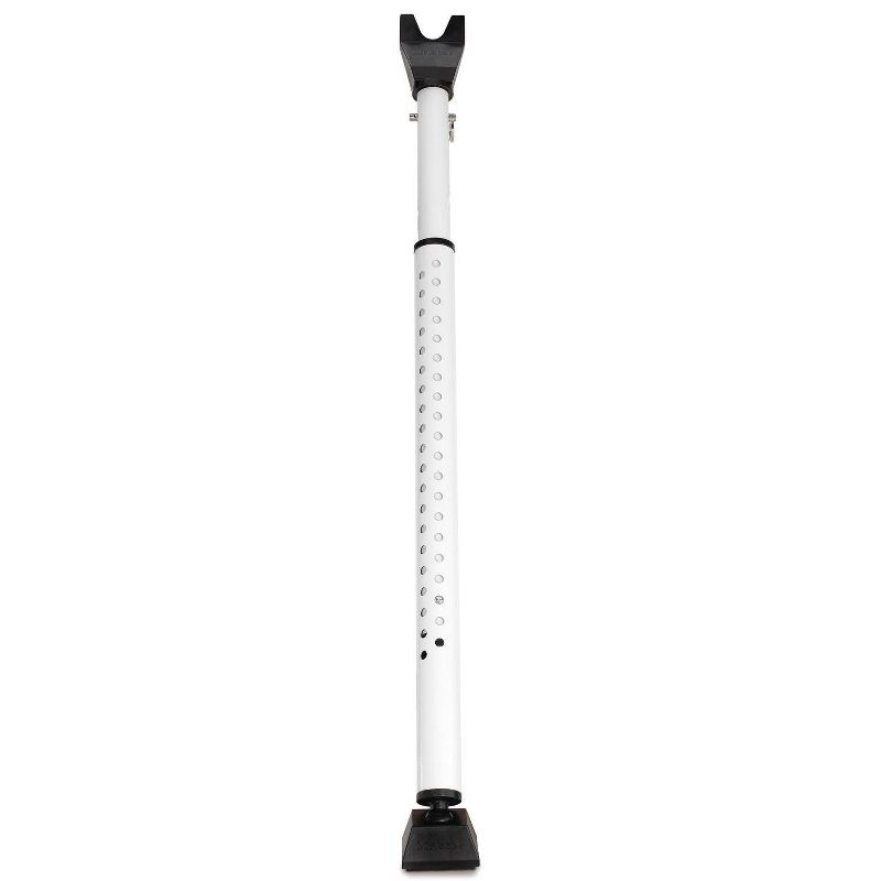 Master Lock Door Bar Dual Function Security: Metal Safety Bar for Door, Black & White, Lifetime Warranty