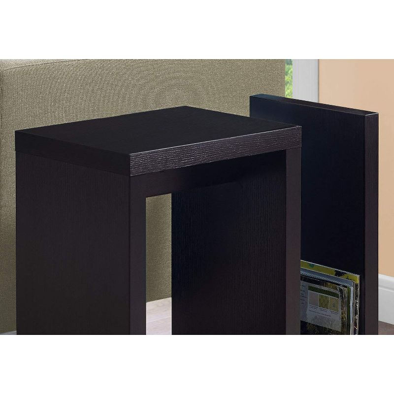 Monarch Specialties Accent Table Side End Narrow Small Living Room Bedroom Laminate Brown Contemporary Modern
