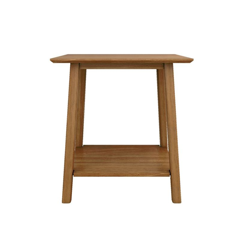 Plank+Beam Nightstand, Solid Wood Mid-Century Modern Bedside Table for Bedroom